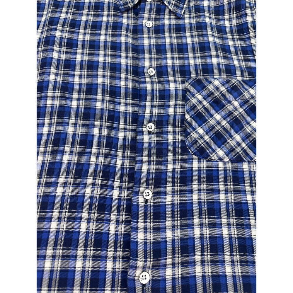 Rag & Bone Blue White Plaid Men’s Button Down Shirt Classic Fit Size Medium - Picture 5 of 11